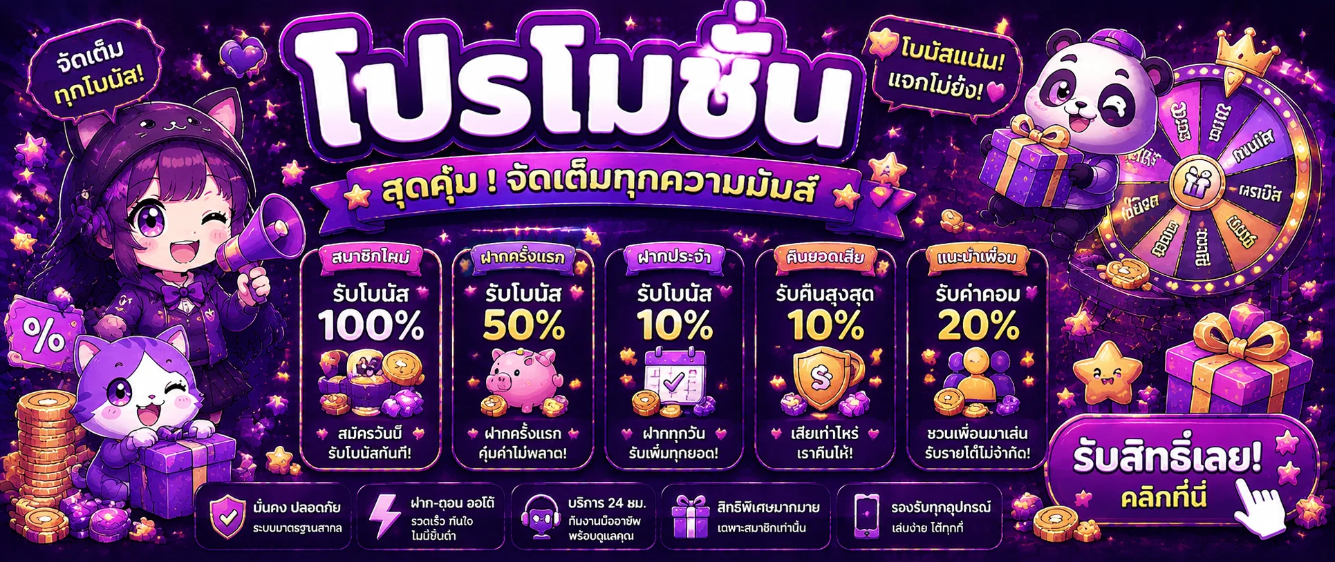 โปรโมชั่น RUAY99 โบนัสต้อนรับสมาชิกใหม่